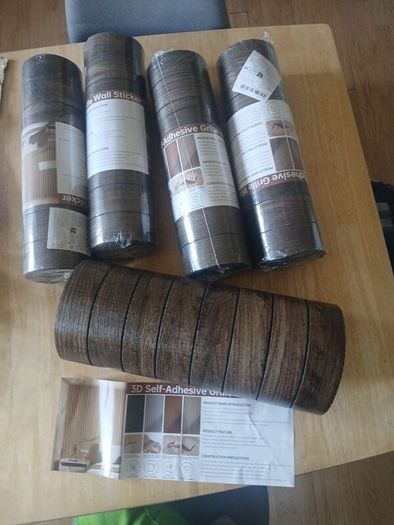 self adhesive Wood panel effect wallpaper