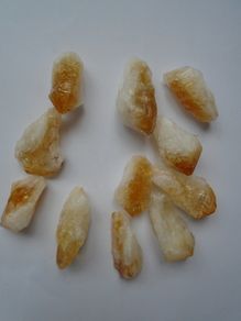 Citrine points, Raw citrine, Crystals, Gemstones