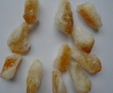 Citrine points, Raw citrine, Crystals, Gemstones