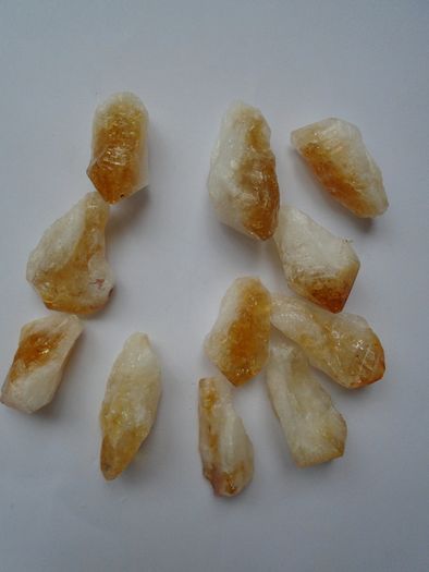 Citrine points, Raw citrine, Crystals, Gemstones