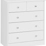 Chest of Drawers  Beech OR White with 5 Drawers Multi-Purpose Sideboard Flat for Hallway Modern Sideboard Timeless Sideboard Image 2
