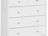 Chest of Drawers  Beech OR White with 5 Drawers Multi-Purpose Sideboard Flat for Hallway Modern Sideboard Timeless Sideboard