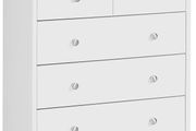 Chest of Drawers  Beech OR White with 5 Drawers Multi-Purpose Sideboard Flat for Hallway Modern Sideboard Timeless Sideboard