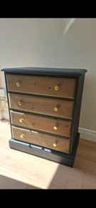 Rustic 4 Drawer Solid Wood Chest of Drawers