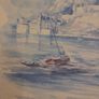 "Le Mont St Michel Maree Basse" Signed Watercolour framed Image 8