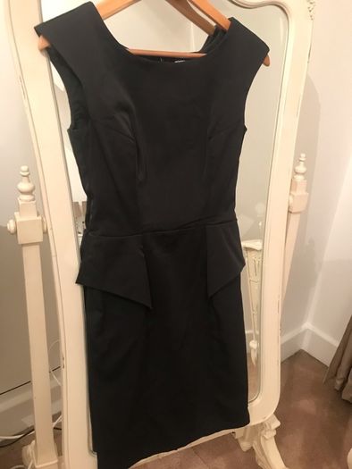 Classic Black Warehouse Peplum Dress size 6