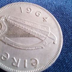 Irish Sixpence Coin. 1964.