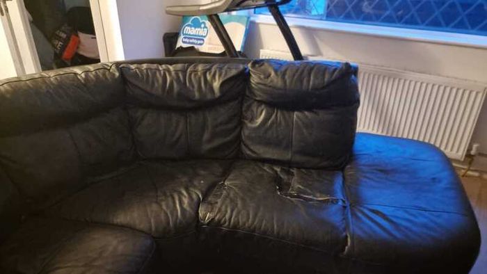 Black corner sofa