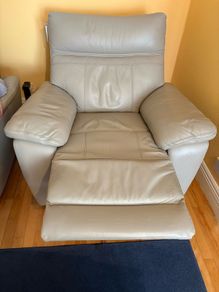 Two Leather electric reclining Chairs