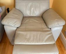Two Leather electric reclining Chairs