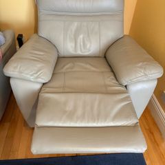 Two Leather electric reclining Chairs