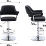 Modern Emper Padded Swivel Faux Leather Breakfast Kitchen Bar Stool Pub Barstool MULTIPLE COLOURS AVAILABLE (FREE POSTAGE) Image 5