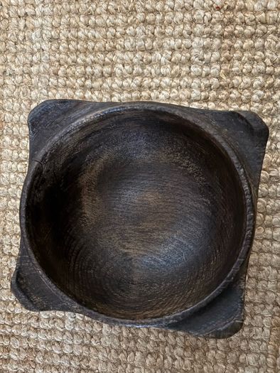 primitive French Rustic Hand Carved Bowl