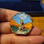 Bernard Instone Vintage Art Deco Antique Enamelled Pixie / faerie & Landscape Brooch Image 3
