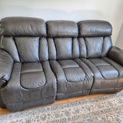 3 Seater Recliner Leather Sofa