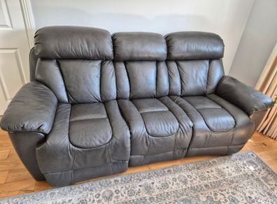 3 Seater Recliner Leather Sofa