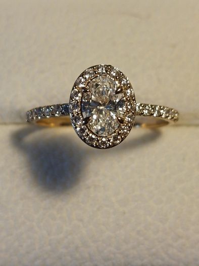14ct Yellow Gold Petite Lab Grown Diamond Solitaire Ring with Accents