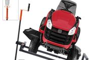 Ride on Lawn Mower Lift Jack, 880 Lbs Weight Capacity, Telescopic Maintenance Jack with Crank Handle &amp; Power Tool Handle, Foldable Lawn Tractor Lifter for Lawn Mowers and Garden Tractors, Black
