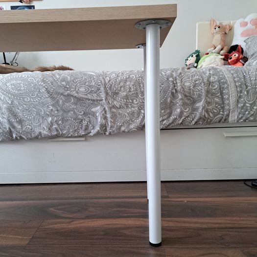 Slim Light Brown & White Desk