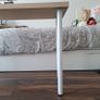 Slim Light Brown & White Desk Image 4