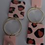 Pastel Pink Leopard Print Geometric Earrings Image 9