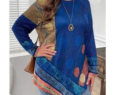 Boho Style Tunic Top size 20 + matching necklaces available