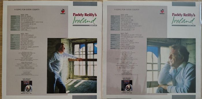 Paddy Reilly's Ireland Volume One & Two 2 x Vinyl LP's (1986) Folk NEAR MINT