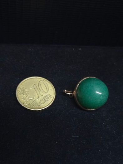 Antique Imperial Russian 14ct Gold Jade Brooch Moscow c.1890 1896 6g