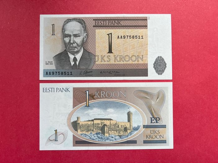 Estonia  1 Kroon   1992   ( uncirculated )  Pick 69a
