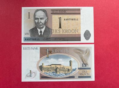 Estonia  1 Kroon   1992   ( uncirculated )  Pick 69a