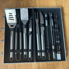 16 Piece Stainless Steel Grill Set, BBQ