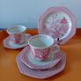 Willow Pattern Cups Saucers and Side Plates Image 5