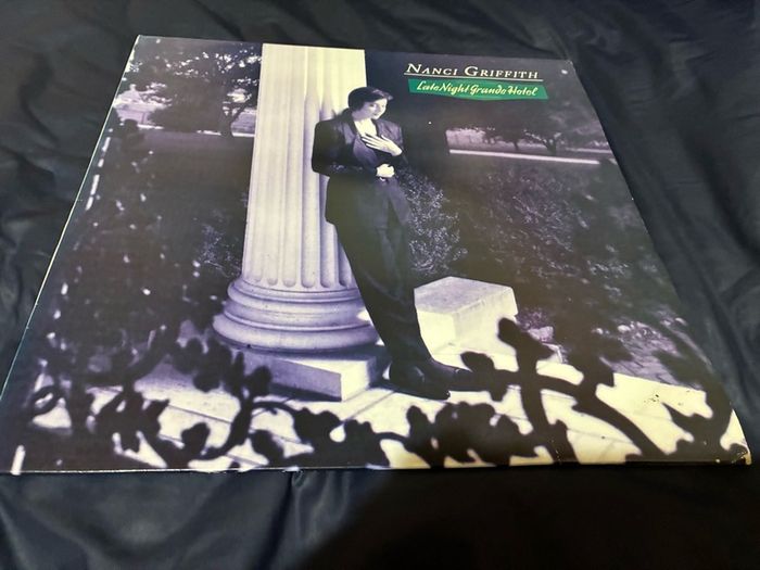 A Nanci Griffith record collection.