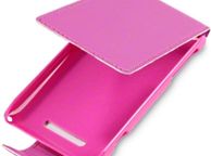 main image for ad New Sony Xperia E Premium Pu Leather Flip Pouch Case Cover Hot Pink And Purple
