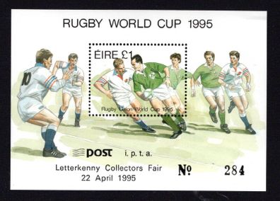 1995 Ireland Letterkenny Collectors Fair Commemorative Stamps Exhibition Souvenir Booklet Pane Mint Never Hinged (MNH)