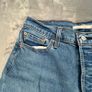 Levis Wedgie Straight Jeans W31 L28 Blue Button Fly High Rise Image 3