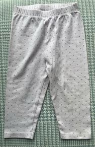 The Little White Company light pink polka dot leggings Sz 9-12 mths EUC