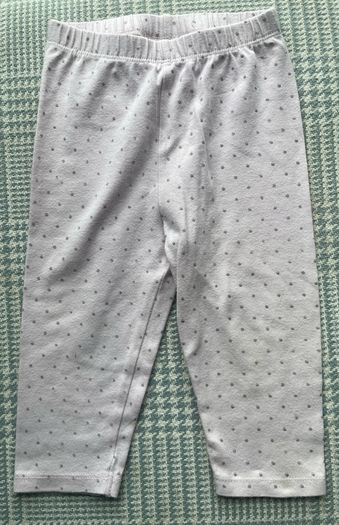 The Little White Company light pink polka dot leggings Sz 9-12 mths EUC