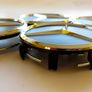 4x BLACK 75mm Mercedes Benz Alloy Wheel Center Caps cap Hub Cover E S C S CLK 75 Image 5