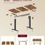 Electric Standing Desk, Height Adjustable Desk, Sedentary Reminder, 4 Memory Heights, for Home Office, 120 x 60 cm, Rustic Brown Image 7
