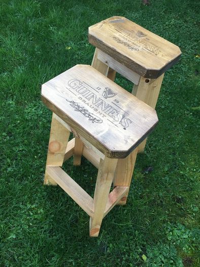 Hand Made Custom Built Home Bar Garden Stools