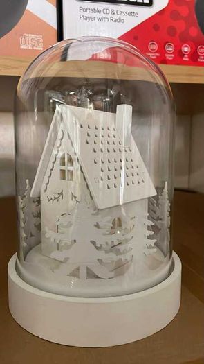 Christmas LED Glass Globe Cottage