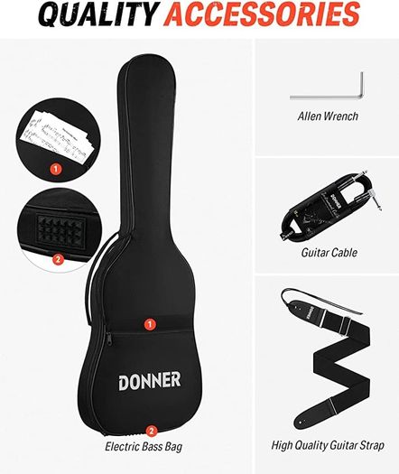 LP Electric Guitar Kit Full Size Guitar Starter Set 39 Inch Solid Body with Bag, Strap, Cable (FREE SHIPPING)