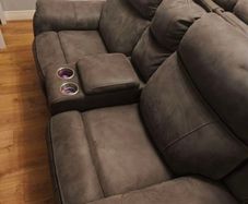 Luxury 2-Seater Electric Recliner Sofa with Console