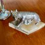 Antique Grand Tour Silvered Model Of The Capitoline Wolf ca 1910 Image 3