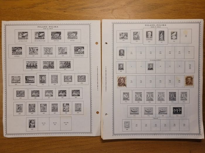 Poland 1946 -1983  Minkus Stamp album pages partially filled