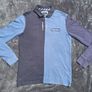 Eden Park Men's Long Sleeve Colorblock Polo Shirt Size Medium Image 2