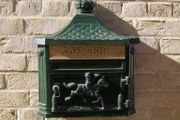 Aluminium Post Box Wall Mounted Green D1197