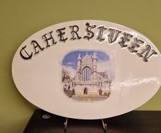 Hand crafted porcelain O Connell Memorial Church Cahersiveen Plaque made in Cahersiveen