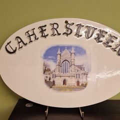 Hand crafted porcelain O Connell Memorial Church Cahersiveen Plaque made in Cahersiveen
